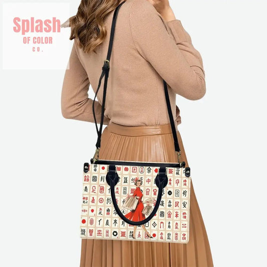 Mahjong Love Classy Fun And Whimsical Mahj Tile Handbag, Shoulder Bag - Splash of Color co.