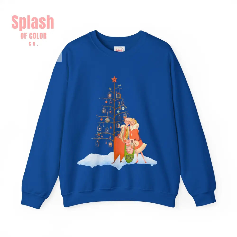 Mahjong Lover Christmas Cozy Holiday Sweatshirt for Family Gatherings And Festive Mahjong Game Nights - S / Royal