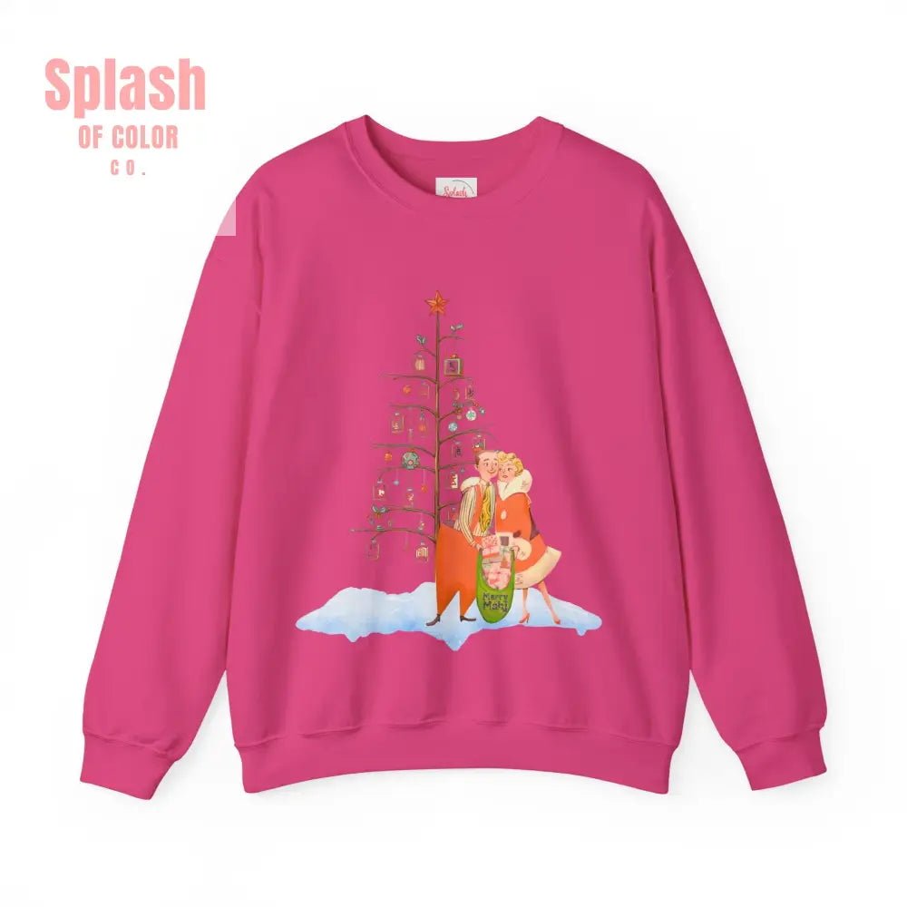 Mahjong Lover Christmas Cozy Holiday Sweatshirt for Family Gatherings And Festive Mahjong Game Nights - S / Heliconia