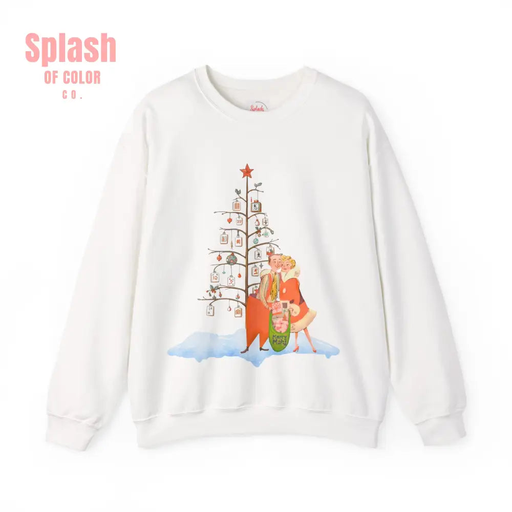 Mahjong Lover Christmas Cozy Holiday Sweatshirt for Family Gatherings And Festive Mahjong Game Nights - S / White