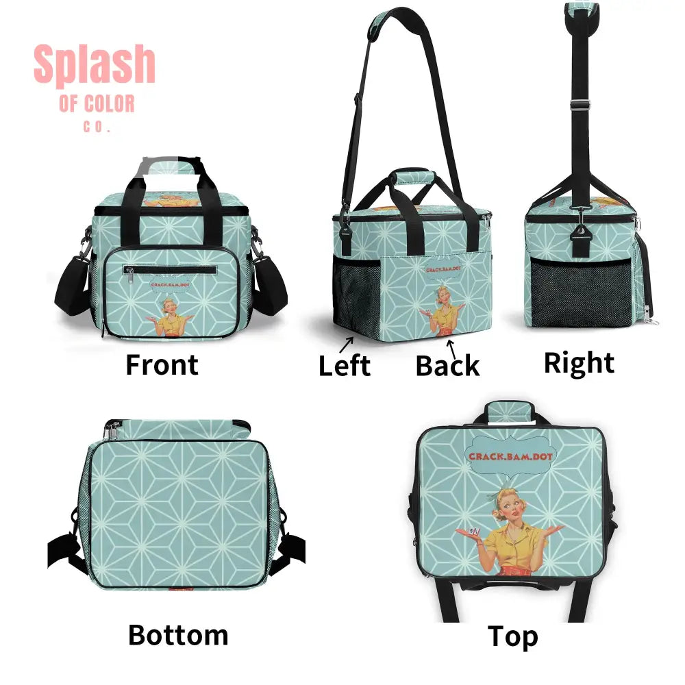Mahjong Lover Cooler Bag Gift Crack Bam Dot Modern Picnic Game Night Bag