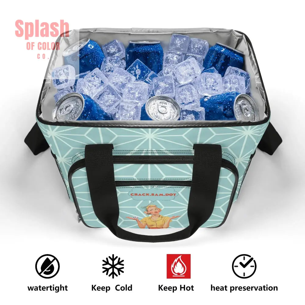 Mahjong Lover Cooler Bag Gift Crack Bam Dot Modern Picnic Game Night Bag