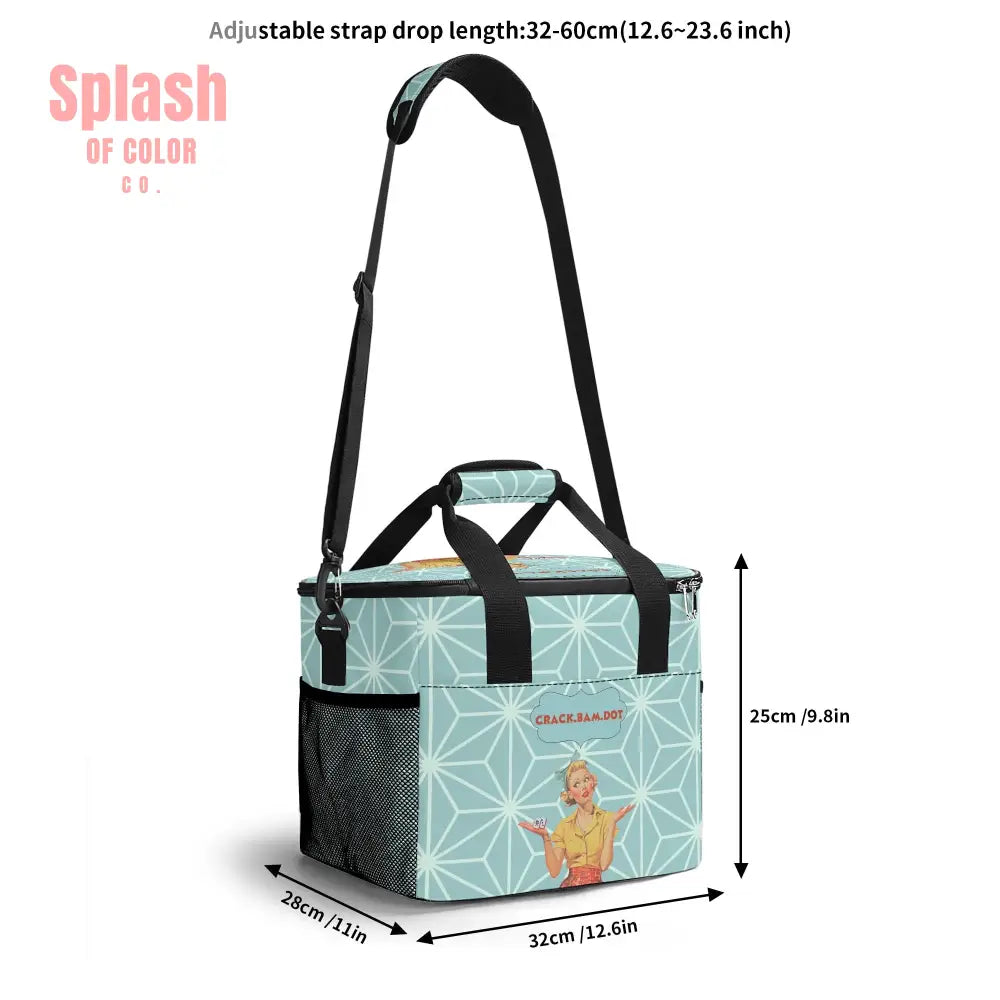 Mahjong Lover Cooler Bag Gift Crack Bam Dot Modern Picnic Game Night Bag