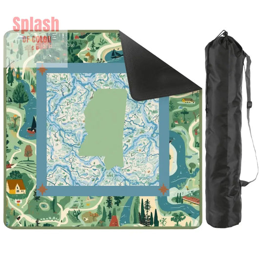 Mahjong Mat 31.5’’x31.5’’ (Ship Folded) - 2mm (Black Bag) - Daily Accessories
