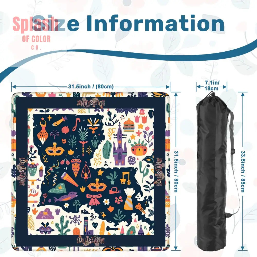 Mahjong Mat 31.5’’x31.5’’ (Ship Folded) - Daily Accessories