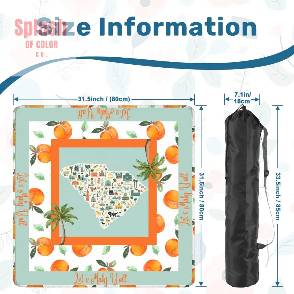 Mahjong Mat 31.5’’x31.5’’ (Ship Folded) - Daily Accessories