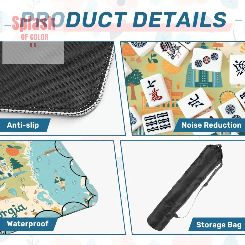 Mahjong Mat 31.5’’x31.5’’ (Ship Folded) - Daily Accessories