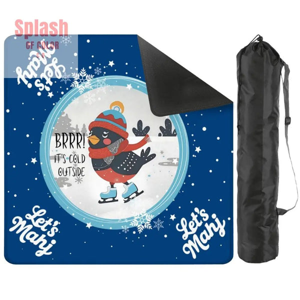 Mahjong Mat Chrismtas Winter Whimsy Let’s Mahj Game Mat - 31.5’’x31.5’’ - Daily Accessories