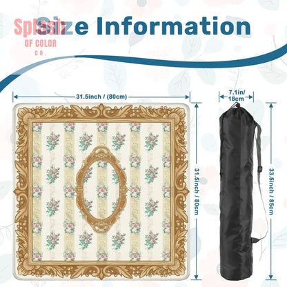 Mahjong Mat Mama Approved Vintage Floral Victorian Gold Frames Game Mat Daily Accessories