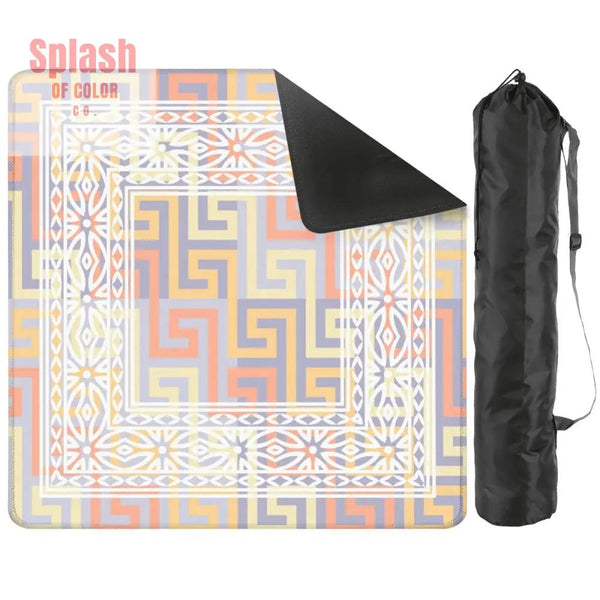 Mahjong Mat Soft Pastels Geometric Modern Mahj Enthusiast Game Mat - 31.5’’x31.5’’ - Daily Accessories