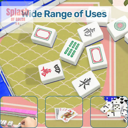 Mahjong Mat With Pretty Preppy Watercolor Flowers Mahj Gamer Enthusiast Mat - 31.5’’x31.5’’ - Daily Accessories
