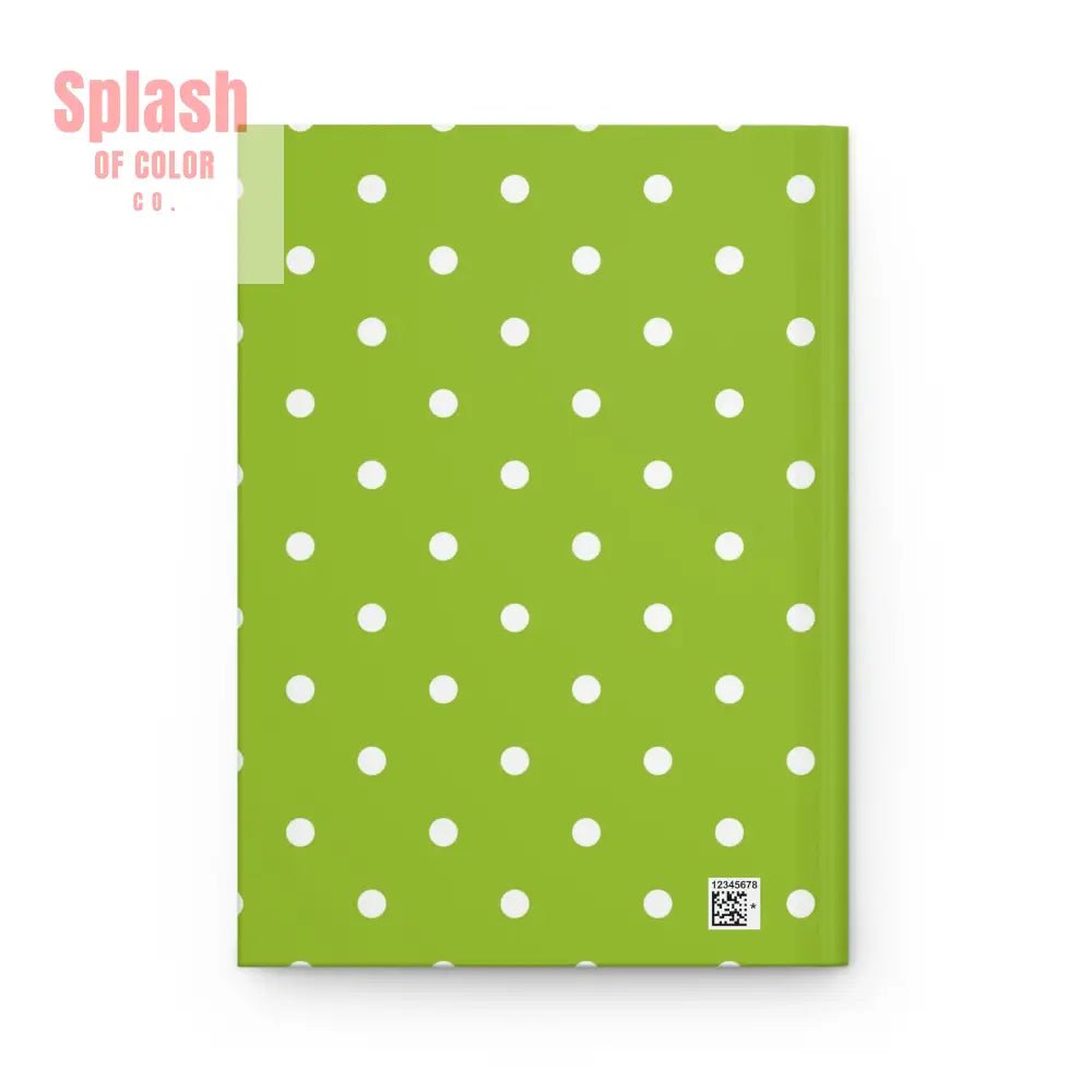 Mahjong One Bird Bam Vibrant Hardcover Notebook For Mahj Lovers Green White Polka Dot Preppy Style Journal Paper