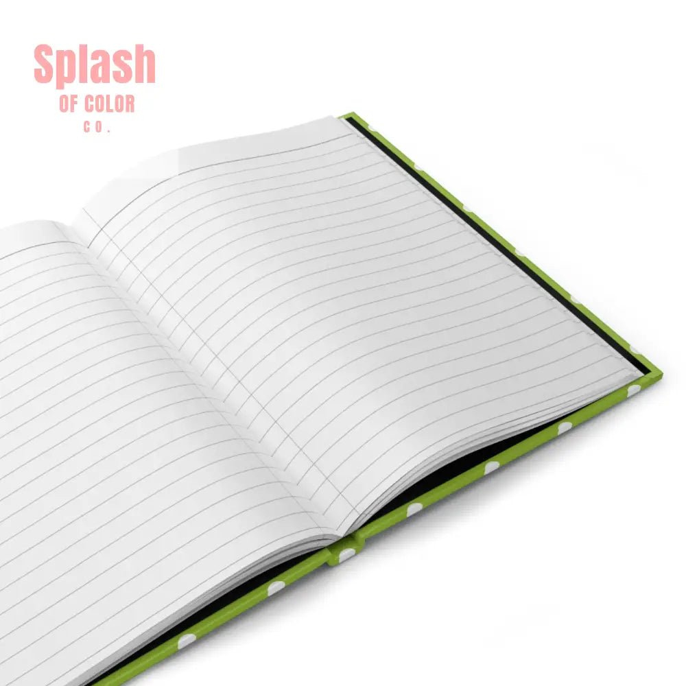 Mahjong One Bird Bam Vibrant Hardcover Notebook For Mahj Lovers Green White Polka Dot Preppy Style Journal Paper