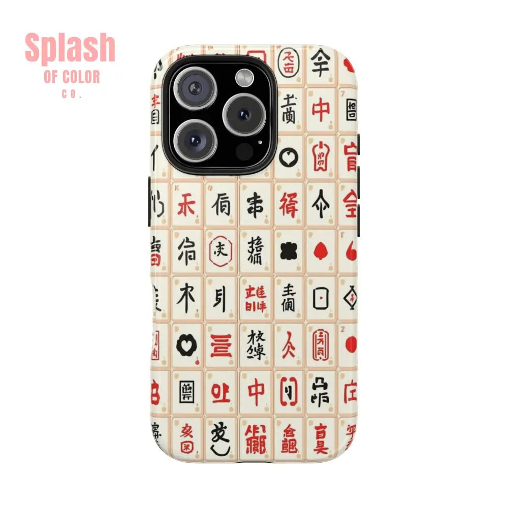Mahjong Phone Case Durable Protection, Unique Gifts for Mahj Lovers - Splash of Color co.