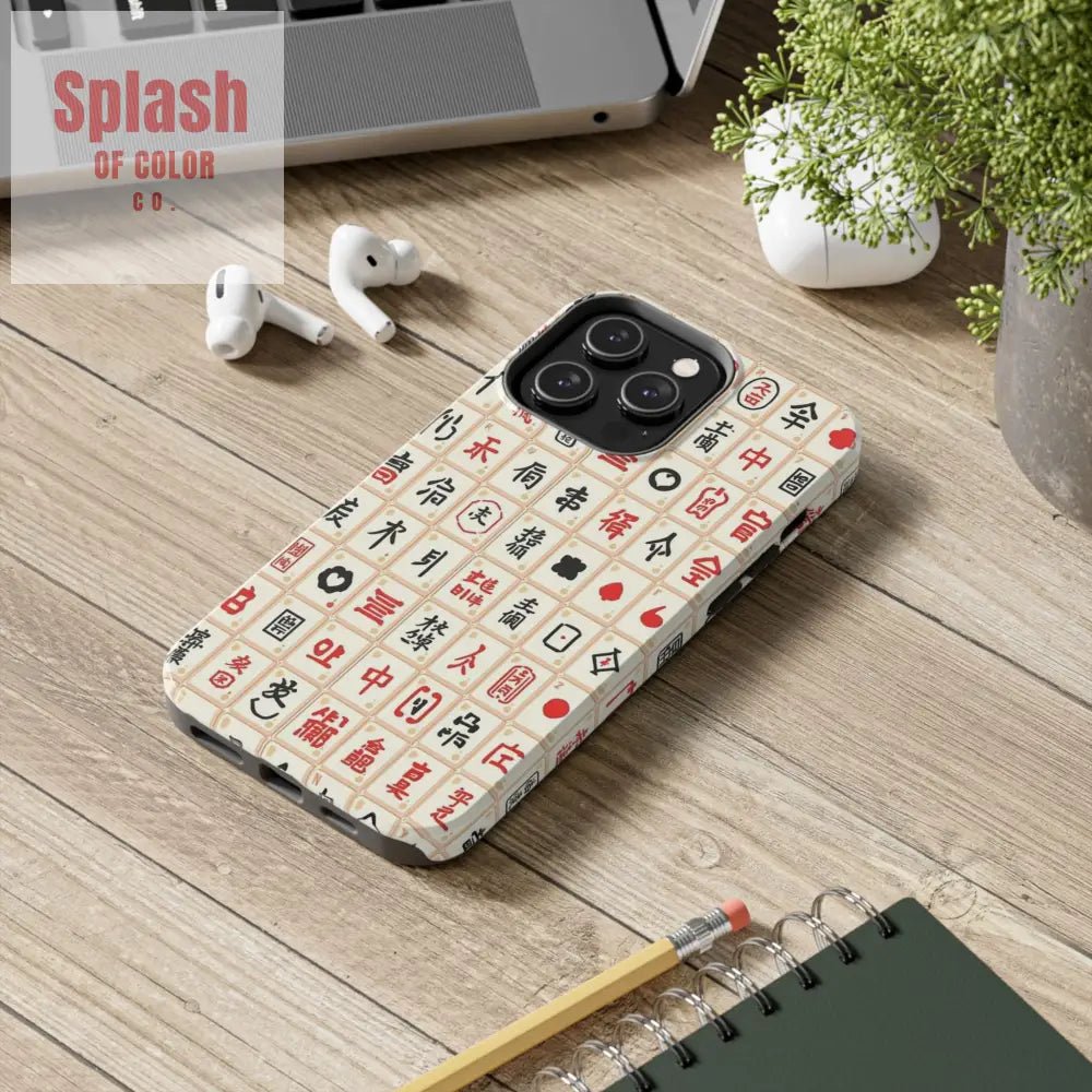 Mahjong Phone Case Durable Protection, Unique Gifts for Mahj Lovers - Splash of Color co.