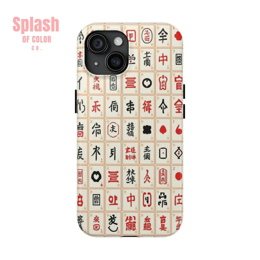Mahjong Phone Case Durable Protection, Unique Gifts for Mahj Lovers - Splash of Color co.
