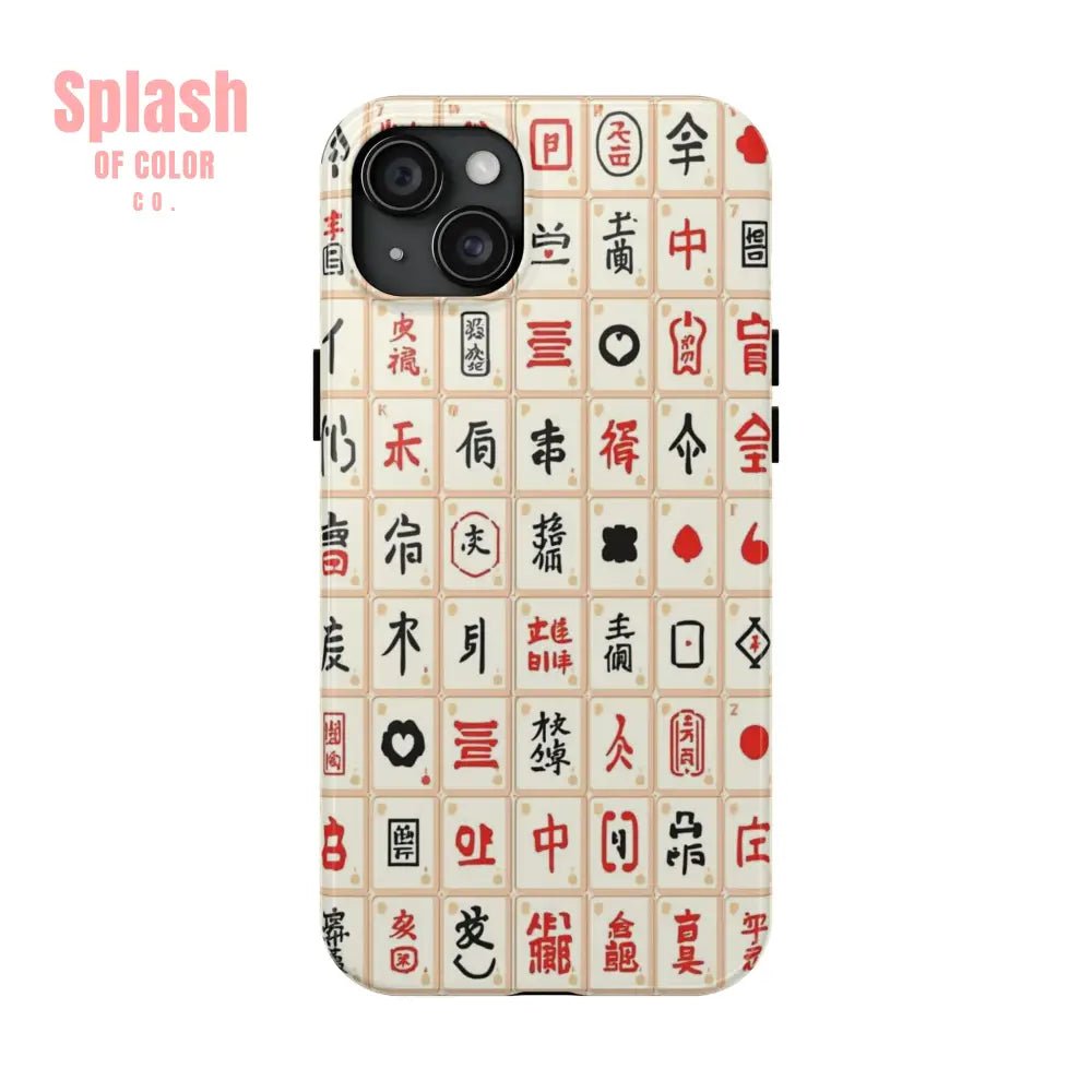 Mahjong Phone Case Durable Protection, Unique Gifts for Mahj Lovers - Splash of Color co.