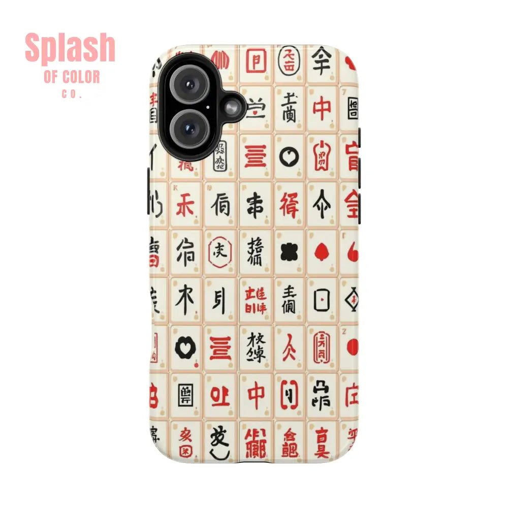 Mahjong Phone Case Durable Protection, Unique Gifts for Mahj Lovers - Splash of Color co.