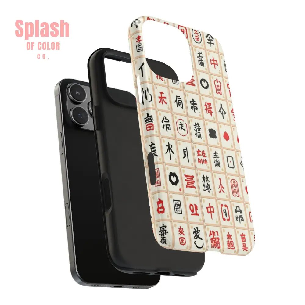 Mahjong Phone Case Durable Protection, Unique Gifts for Mahj Lovers - Splash of Color co.