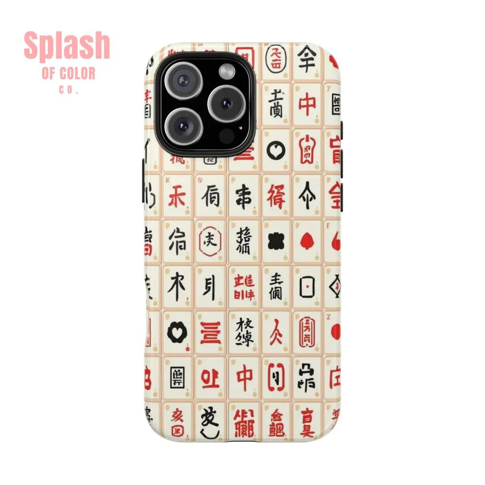 Mahjong Phone Case Durable Protection, Unique Gifts for Mahj Lovers - Splash of Color co.