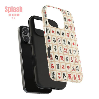 Mahjong Phone Case Durable Protection, Unique Gifts for Mahj Lovers - Splash of Color co.