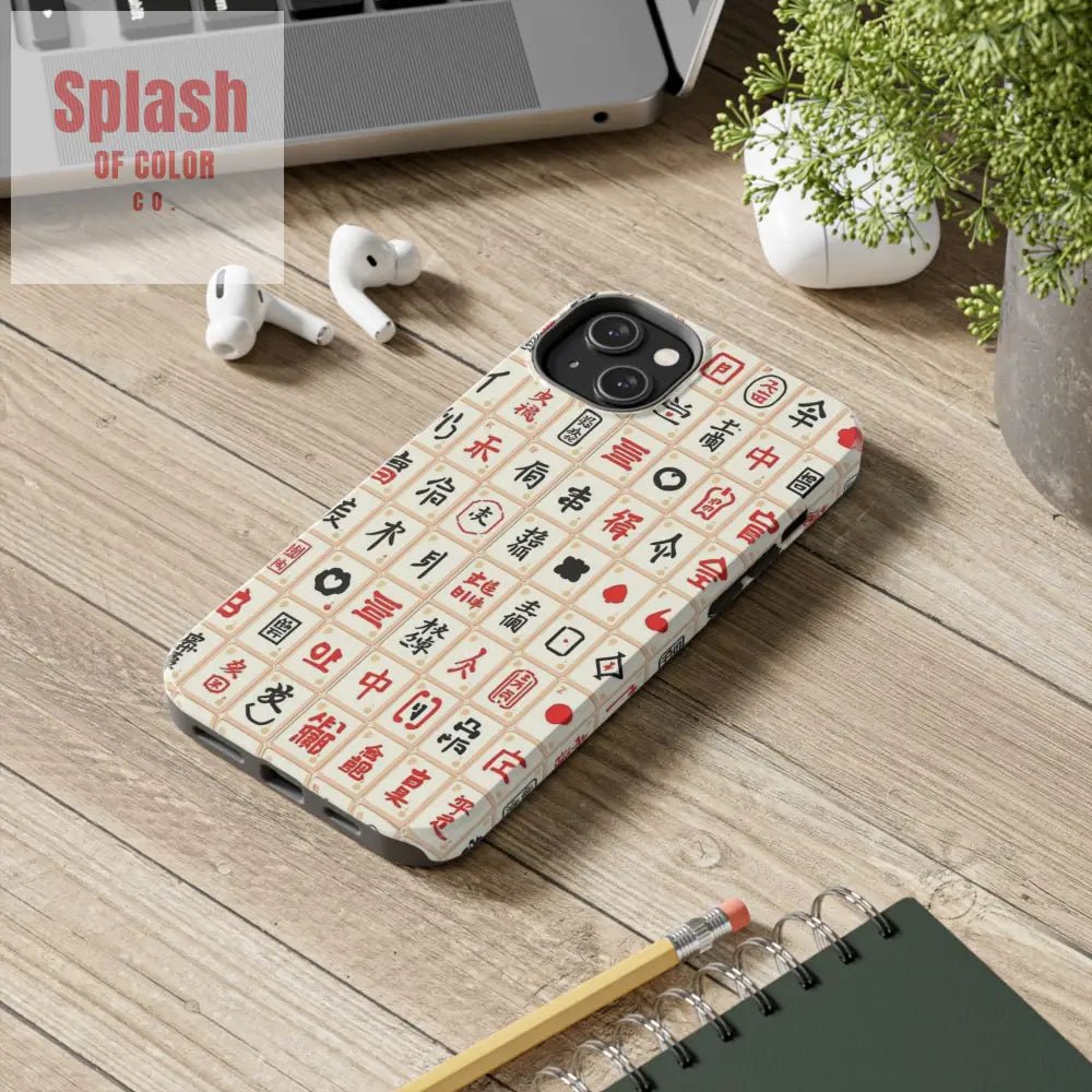 Mahjong Phone Case Durable Protection, Unique Gifts for Mahj Lovers - Splash of Color co.