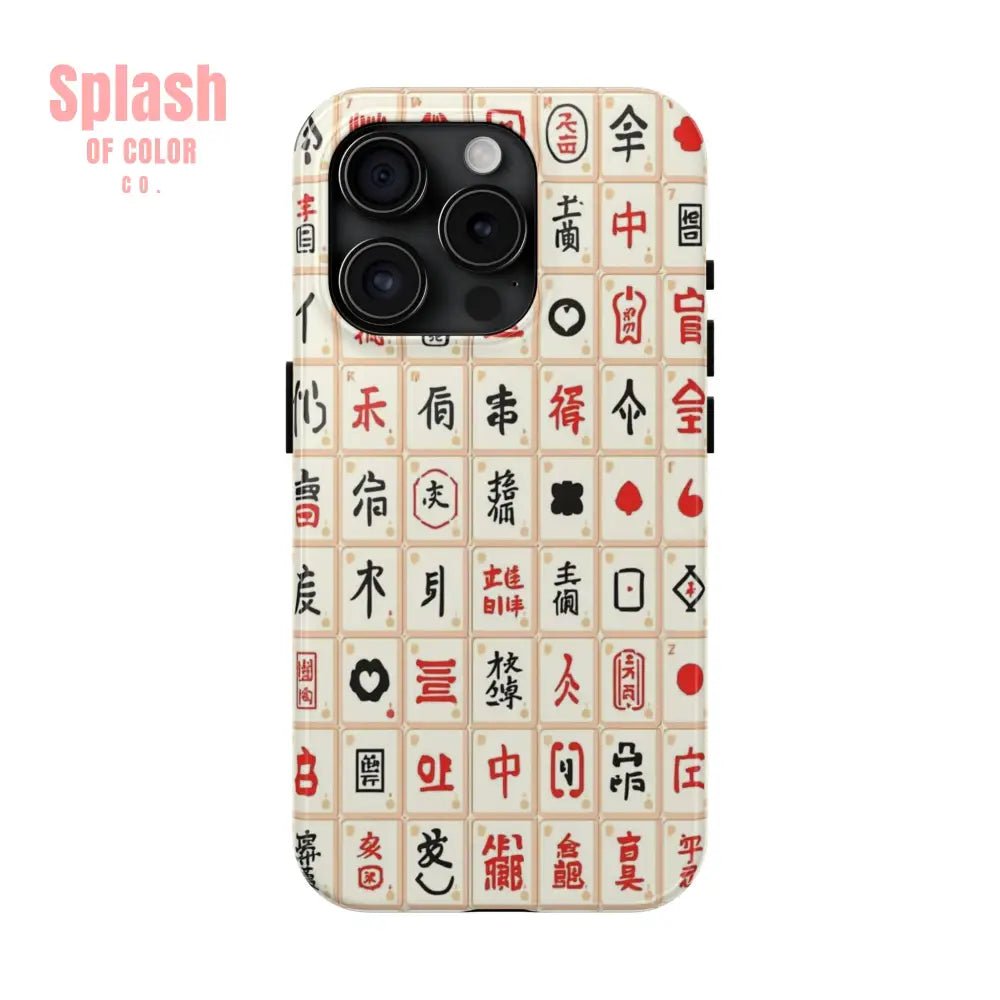 Mahjong Phone Case Durable Protection, Unique Gifts for Mahj Lovers - Splash of Color co.