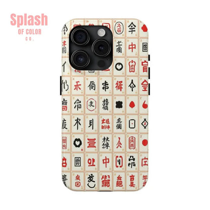 Mahjong Phone Case Durable Protection, Unique Gifts for Mahj Lovers - Splash of Color co.