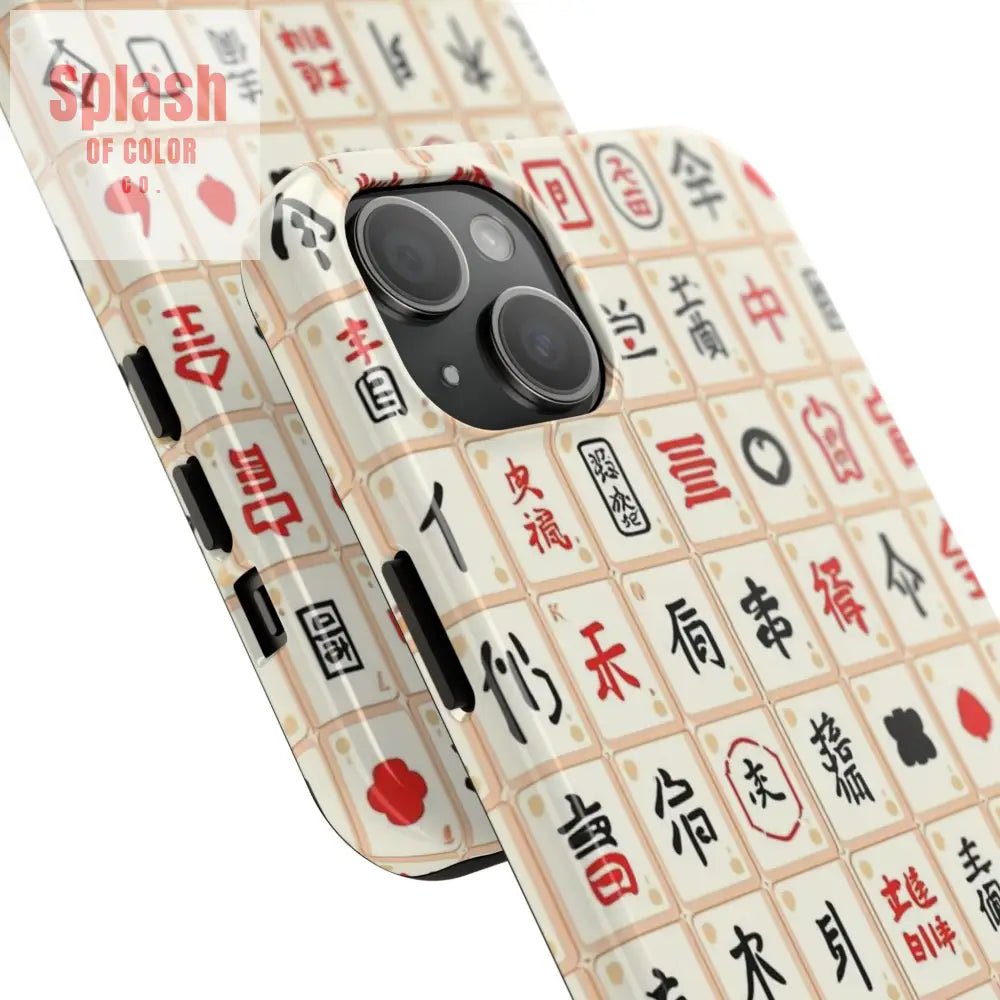 Mahjong Phone Case Durable Protection, Unique Gifts for Mahj Lovers - Splash of Color co.