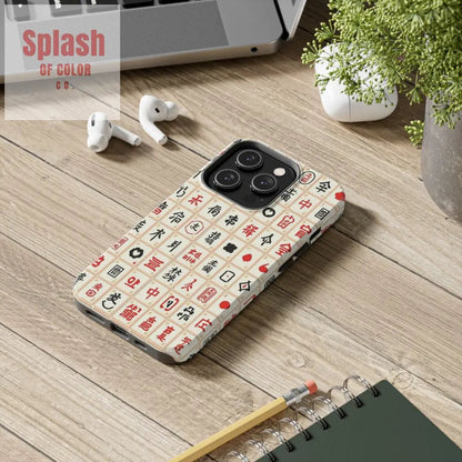 Mahjong Phone Case Durable Protection, Unique Gifts for Mahj Lovers - Splash of Color co.
