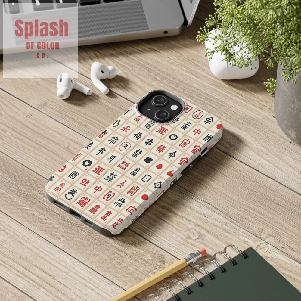Mahjong Phone Case Durable Protection, Unique Gifts for Mahj Lovers - Splash of Color co.