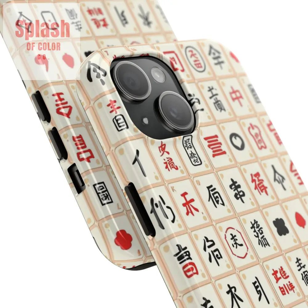 Mahjong Phone Case Durable Protection, Unique Gifts for Mahj Lovers - Splash of Color co.