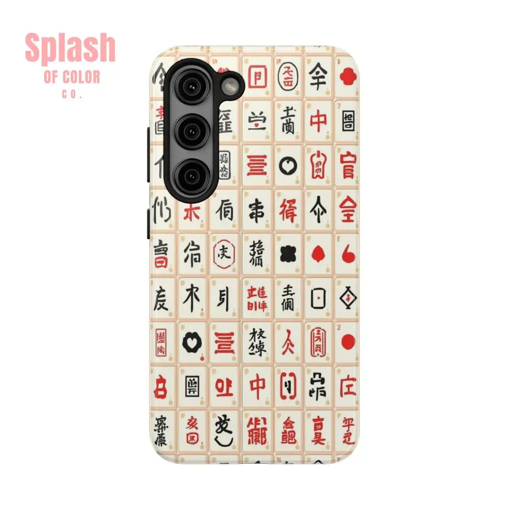Mahjong Phone Case Durable Protection, Unique Gifts for Mahj Lovers - Splash of Color co.
