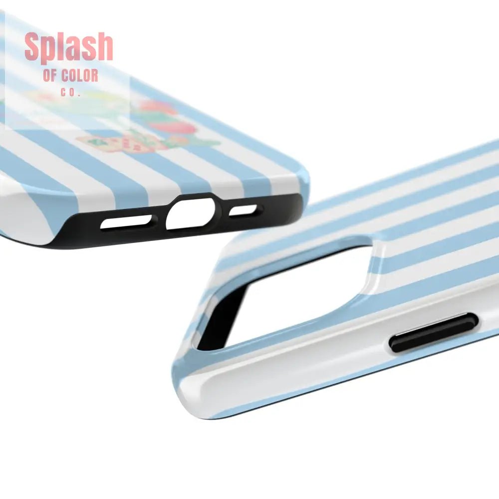 Mahjong Phone Case Funny It’s Kong O’ Clock Somewhere Blue White Preppy Style Phone Case