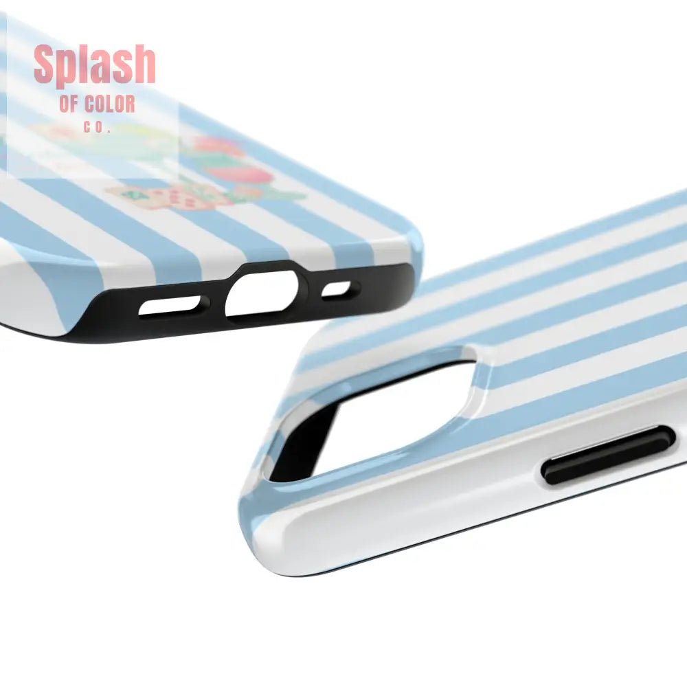 Mahjong Phone Case Funny It’s Kong O’ Clock Somewhere Blue White Preppy Style Phone Case