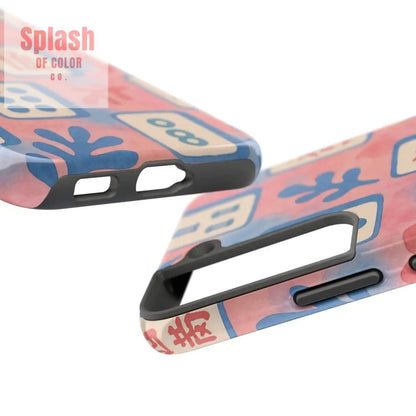 Mahjong Phone Case Pink Pastel Blue Mahj Lover Mahjong Tile Phone Case Phone Case