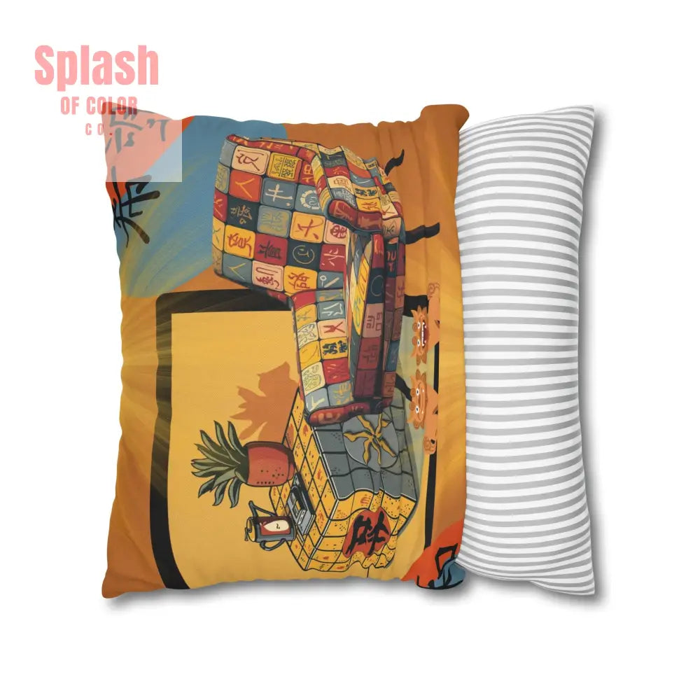 Mahjong Pillow Cover Cozy Sierra Sunset Glow Vibrant Decorative Pillowcase for Cozy Home Decor Home Decor