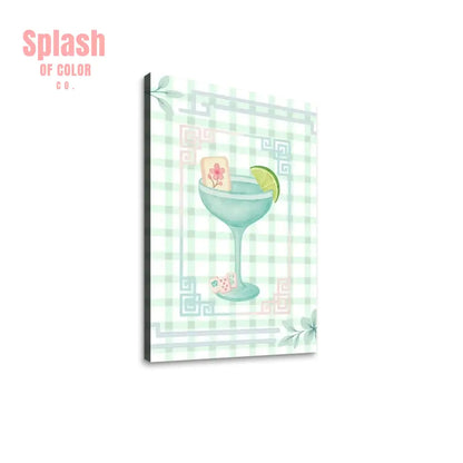 Mahjong Preppy Wall Art Green Pink Pastel Canvas Art - 24’’x36’’ - Wall Art