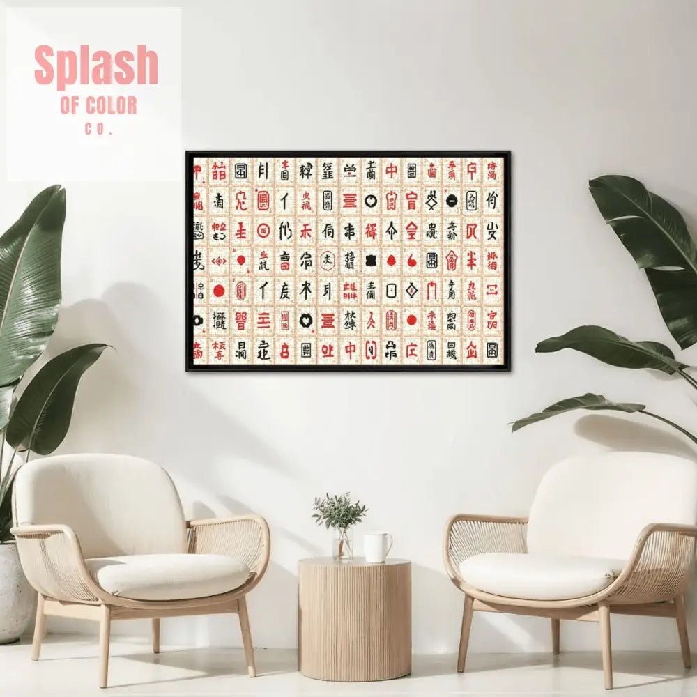 Mahjong Puzzle, Whimisical Art 1,000 Piece Mahj Gift Puzzle - Splash of Color co.