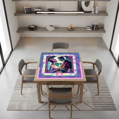 Sci - Fi Frankenstein And Bride Mahjong Mat - Splash of Color Co.