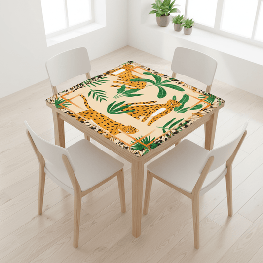 The Tigeress Quintessential Mahjong Animal Print Game Mat - Splash of Color Co.