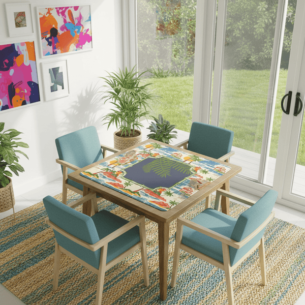 Old World Vintage Florida Beach Heritage Collection Mahjong Mat - Splash of Color Co.