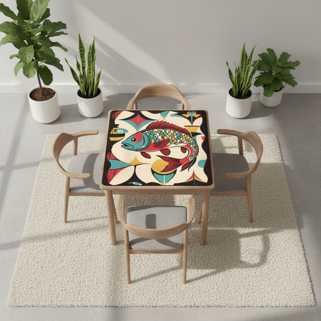 Lucky Fin Modern Mahjong Mat - Splash of Color Co.