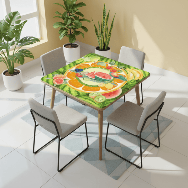 Fruit Medley, Watermelon, Citrus Fruits, Playful Cheery Mahjong Mat - Splash of Color Co.