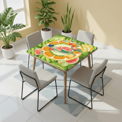 Fruit Medley, Watermelon, Citrus Fruits, Playful Cheery Mahjong Mat - Splash of Color Co.