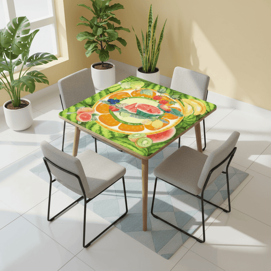 Fruit Medley, Watermelon, Citrus Fruits, Playful Cheery Mahjong Mat - Splash of Color Co.