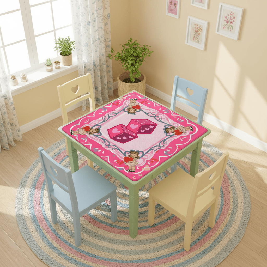 Nostalgic Vintage Valentine Mahjong Mat - Splash of Color Co.