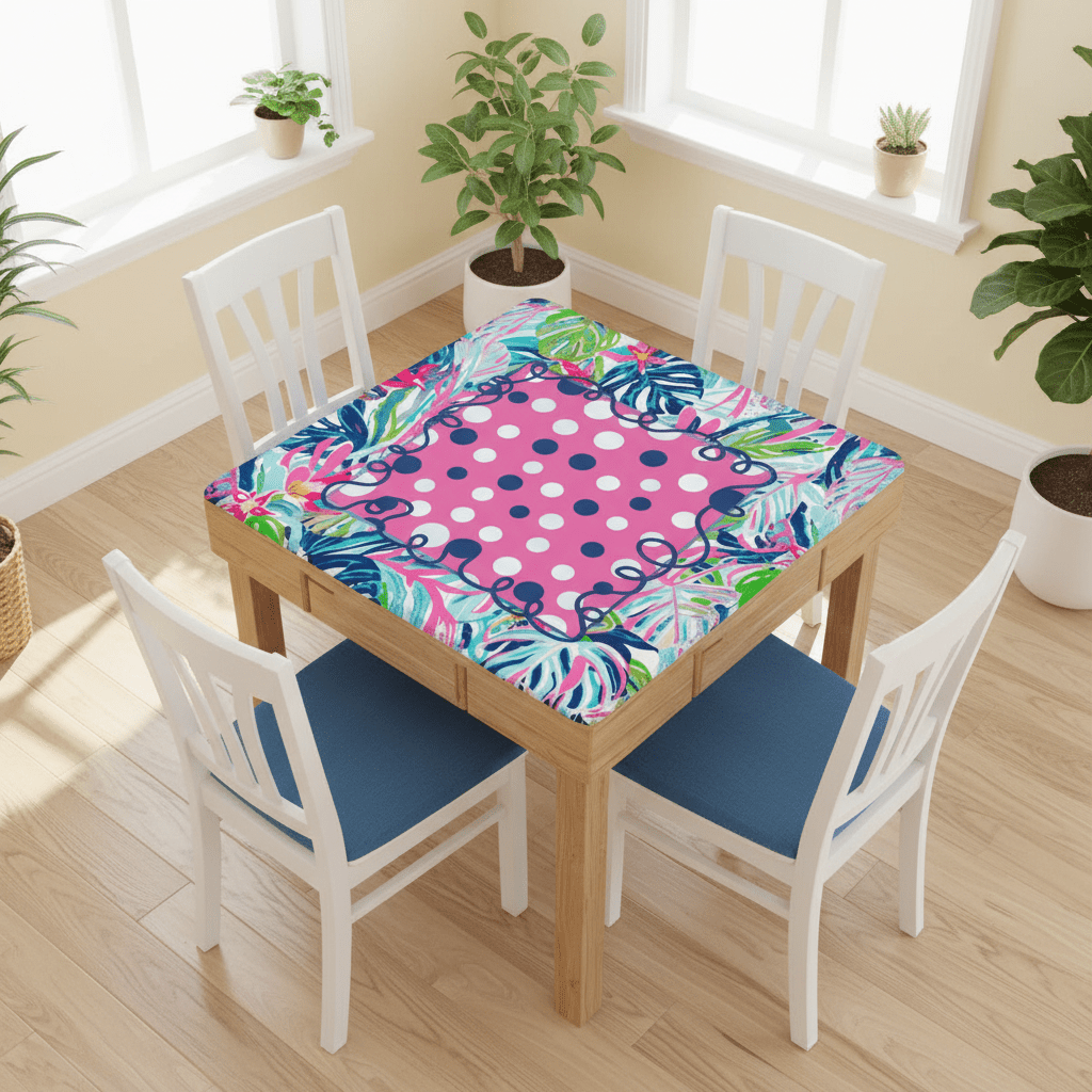 Preppy Pastel Garden Gala Whimiscal Mahjong Mat - Splash of Color Co.