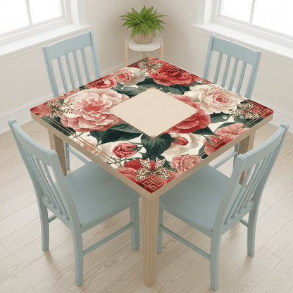 Southern Floral Camellias In Bloom Mahjong Mat - Splash of Color Co.