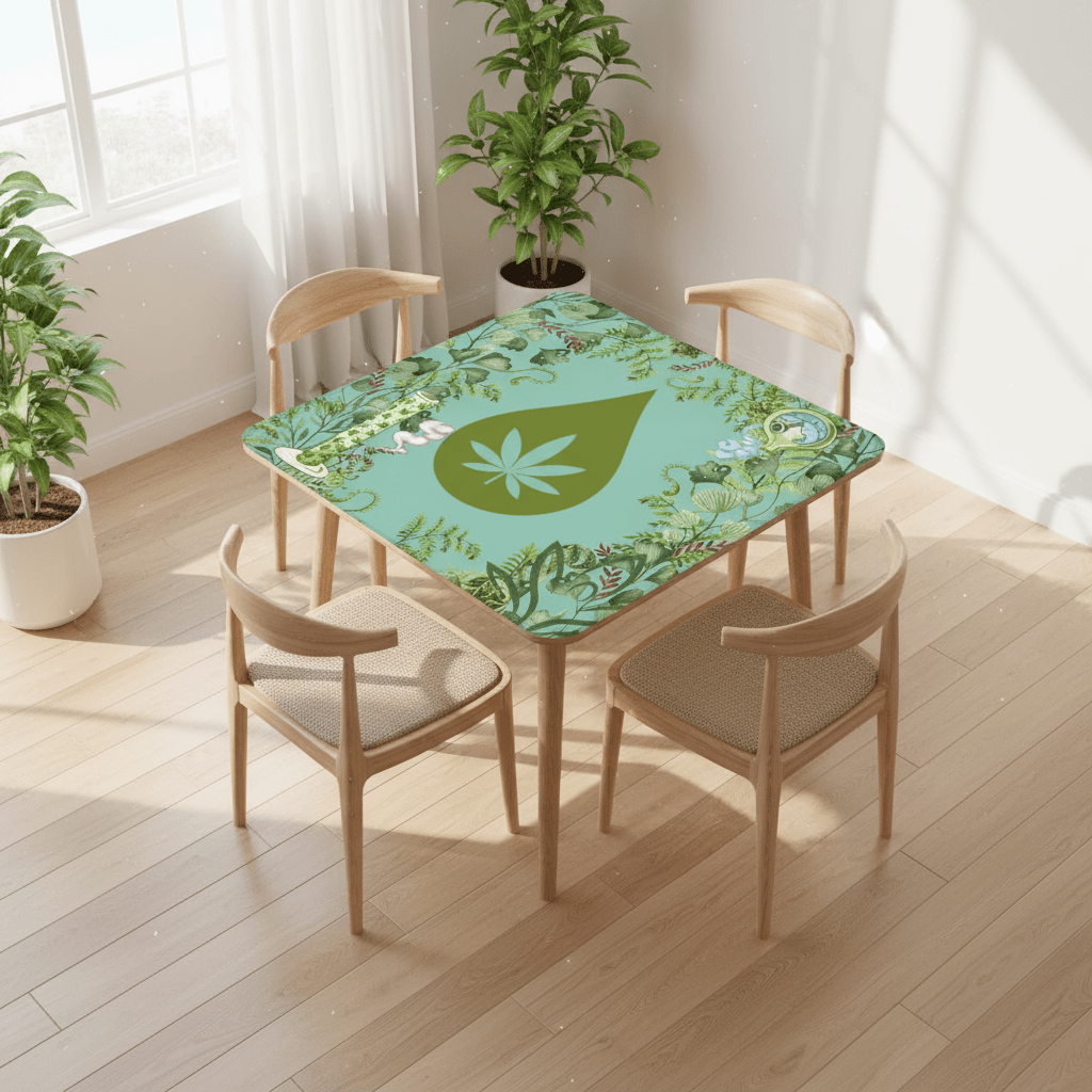 Kongs Bongs And Winds Cannabis Mahjong Mat - Splash of Color Co.